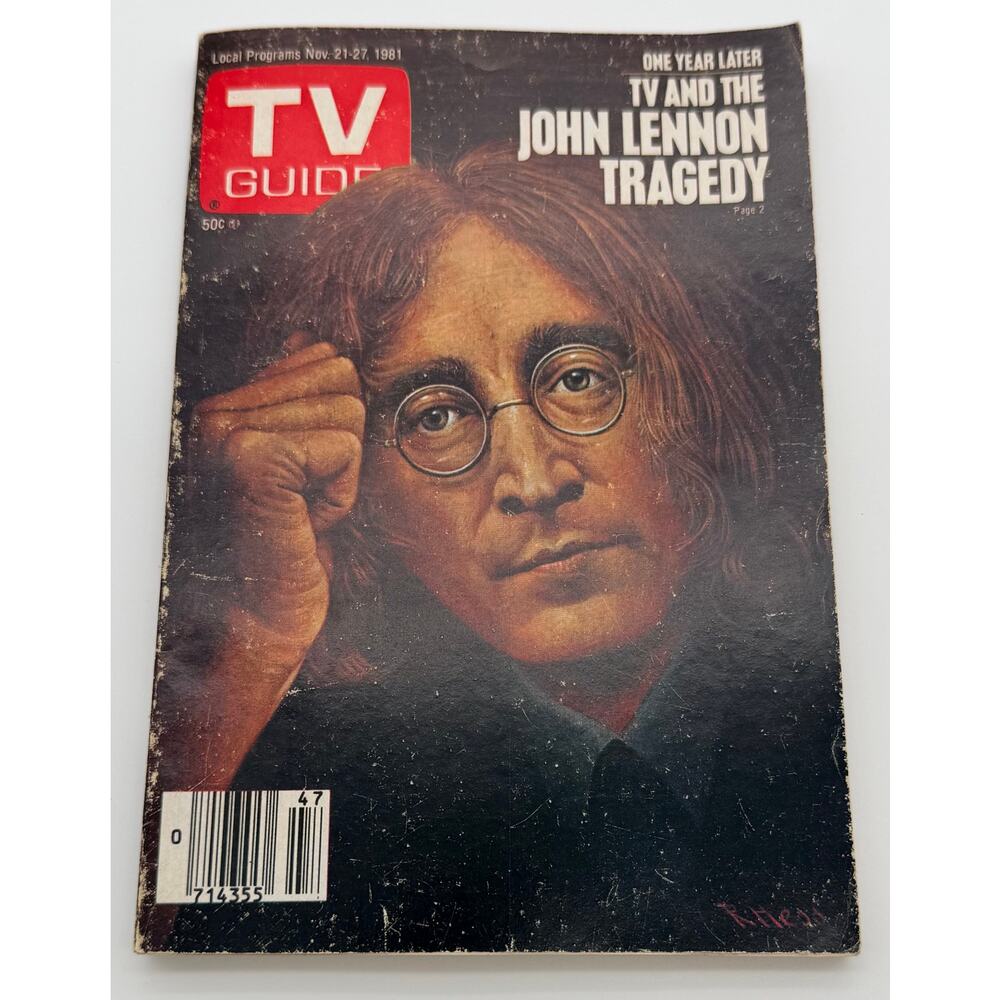 TV Guide Nov 21-27 1981 One Year Later TV And The John Lennon Tragedy‎